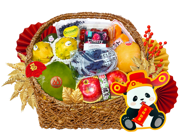 CNY Gift Hamper - Chinese New Year Seasonal Fresh Fruit Gift Basket  FH241  - CH21202D1 Photo